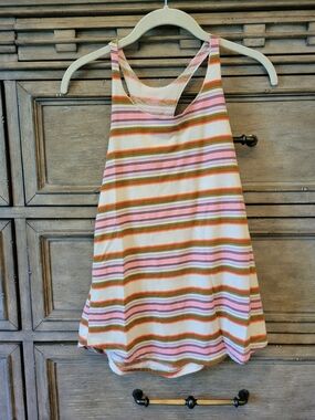 Xhilaration Striped Sleep Tank in Pink, Orange, Olive